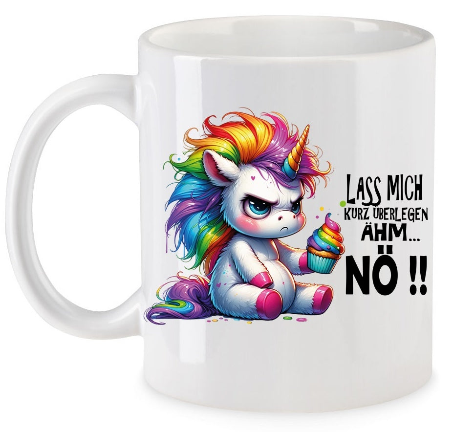 Ähm... NÖ !! Essfriede das Einhorn Tasse Keramik Motiv: TBRN